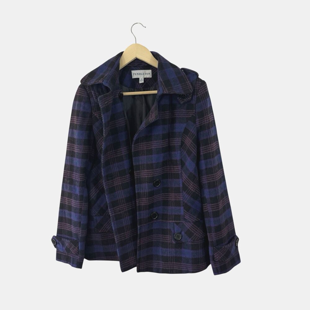 Pendleton Medium Plaid Button Jacket Wool Blend C… - image 2